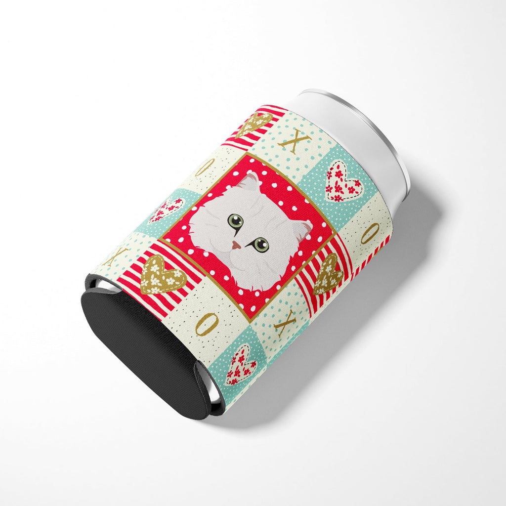 Chinchilla Persian Longhair Cat Love Can or Bottle Hugger Cooler Sleeve for Standard 12 oz Cans, Insulated Foam Beer & Soda Can Hugger Reusable