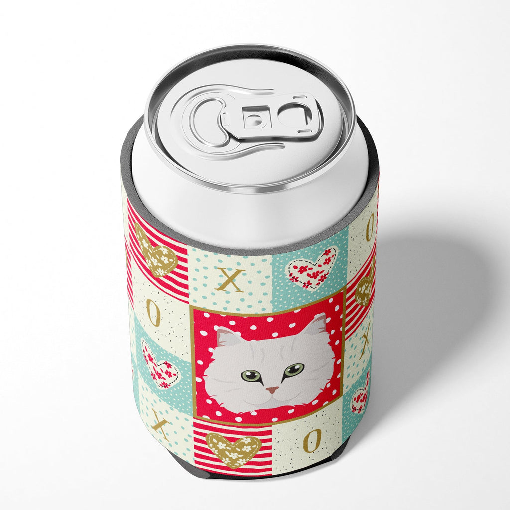 Chinchilla Persian Longhair Cat Love Can or Bottle Hugger Cooler Sleeve for Standard 12 oz Cans, Insulated Foam Beer & Soda Can Hugger Reusable