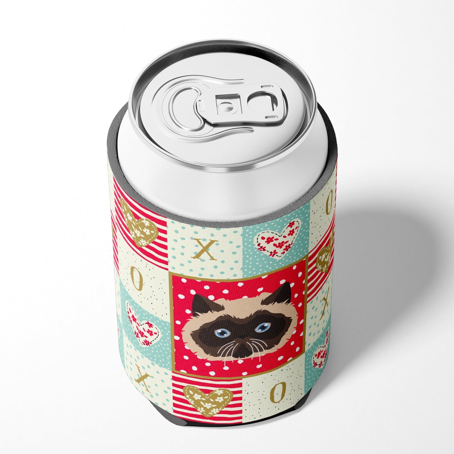 Colorpoint Persian Hymalayan Cat Love Can or Bottle Hugger Cooler Sleeve for Standard 12 oz Cans, Insulated Foam Beer & Soda Can Hugger Reusable