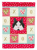 Cymric Cat Love House Flag 28x40 Porch Sleeve Pole Decorative Outside Yard Banner Artwork Wall Hanging, Polyester
