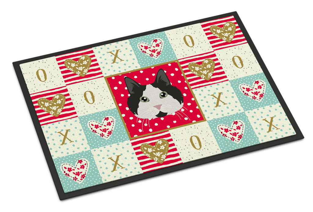 Cymric #2 Cat Love Doormat Indoor Outdoor 18H X 27W Front Door Mat Rugs for Entryway, Non Slip Washable