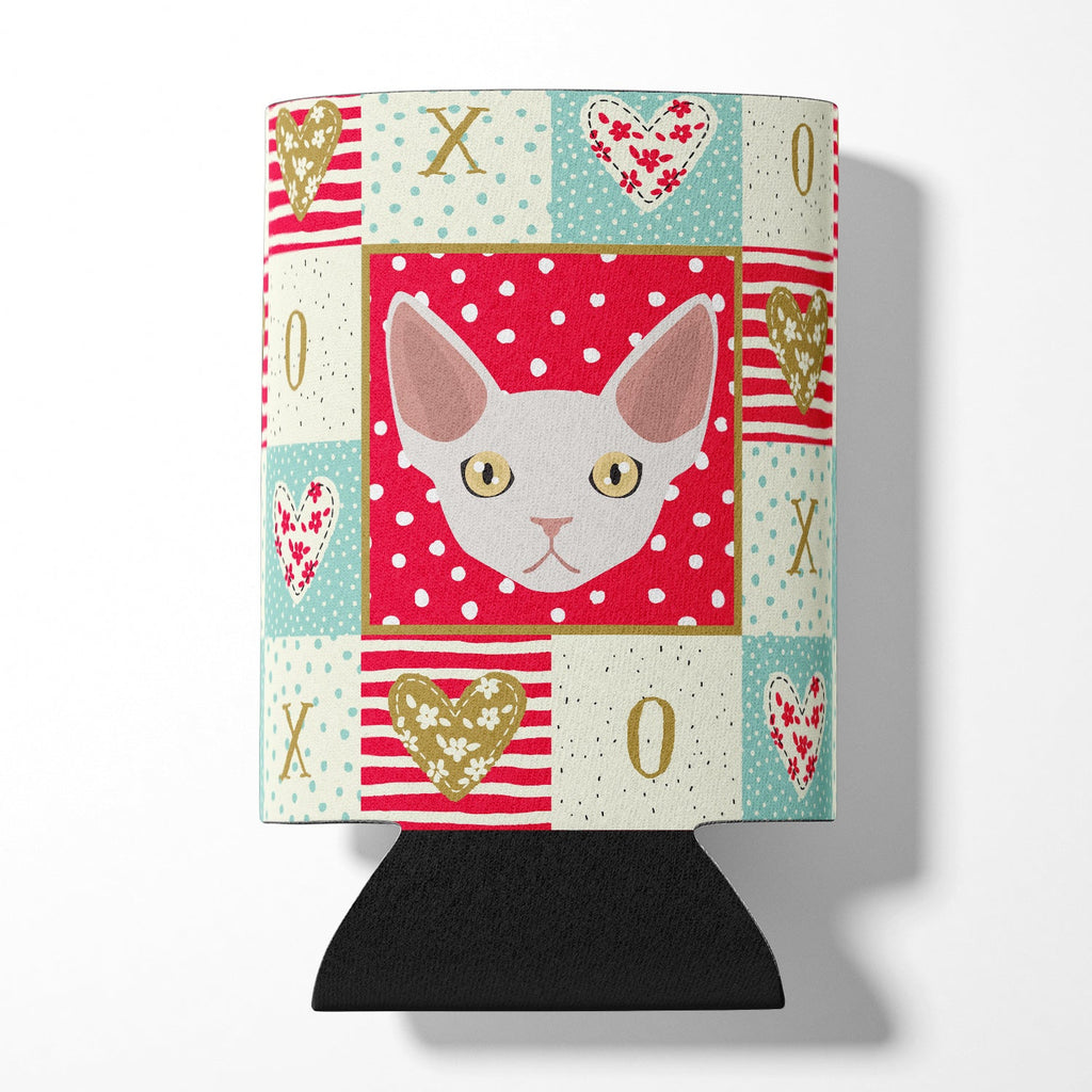Devon Rex Cat Love Can or Bottle Hugger Cooler Sleeve for Standard 12 oz Cans, Insulated Foam Beer & Soda Can Hugger Reusable