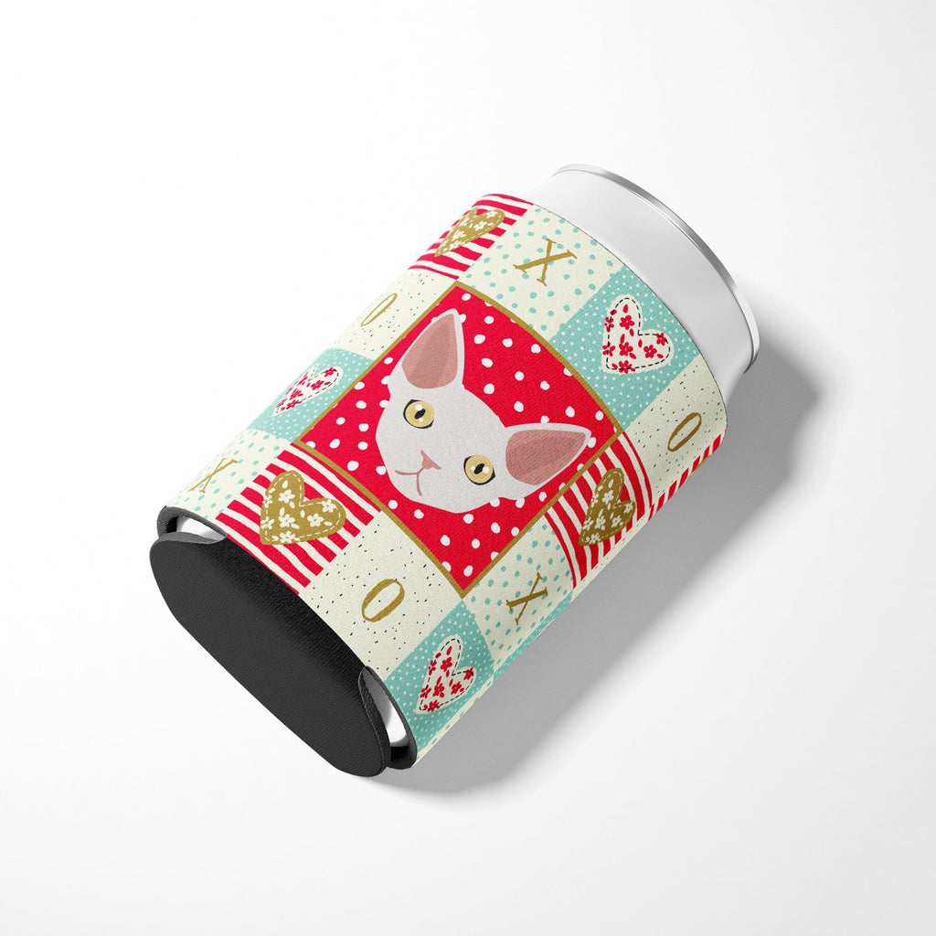 Devon Rex Cat Love Can or Bottle Hugger Cooler Sleeve for Standard 12 oz Cans, Insulated Foam Beer & Soda Can Hugger Reusable
