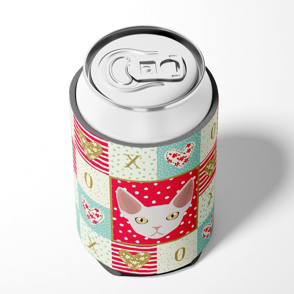 Devon Rex Cat Love Can or Bottle Hugger Cooler Sleeve for Standard 12 oz Cans, Insulated Foam Beer & Soda Can Hugger Reusable