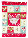 Devon Rex Cat Love House Flag 28x40 Porch Sleeve Pole Decorative Outside Yard Banner Artwork Wall Hanging, Polyester