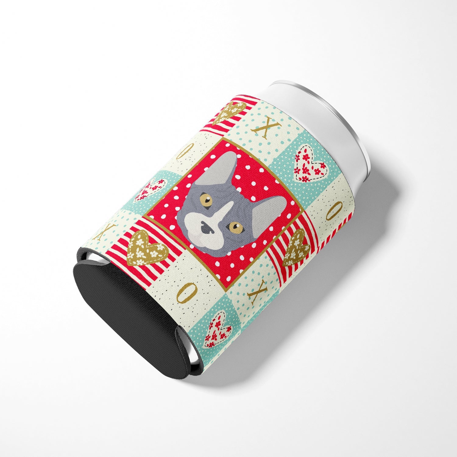 Don Sphynx Cat Love Can or Bottle Hugger Cooler Sleeve for Standard 12 oz Cans, Insulated Foam Beer & Soda Can Hugger Reusable