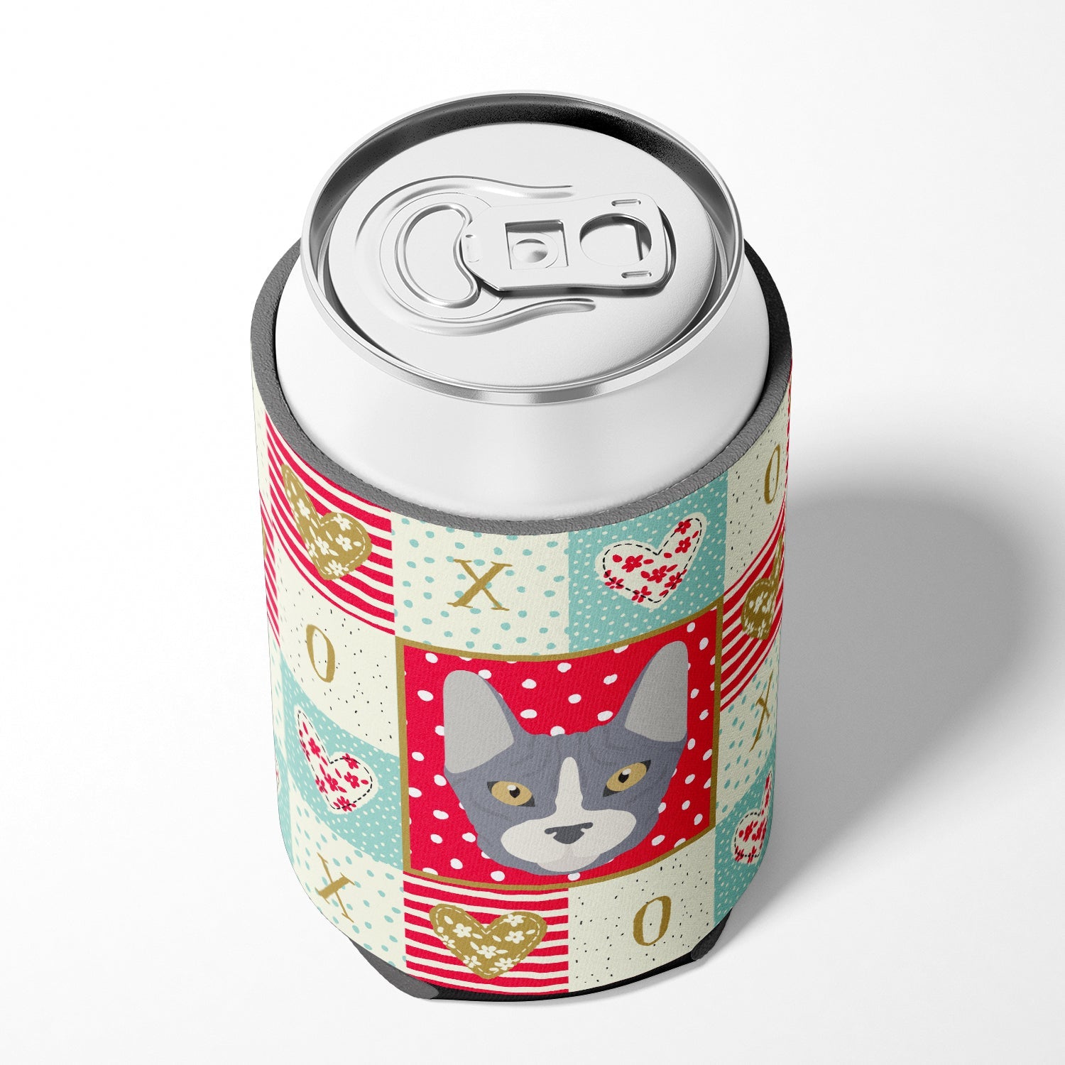 Don Sphynx Cat Love Can or Bottle Hugger Cooler Sleeve for Standard 12 oz Cans, Insulated Foam Beer & Soda Can Hugger Reusable