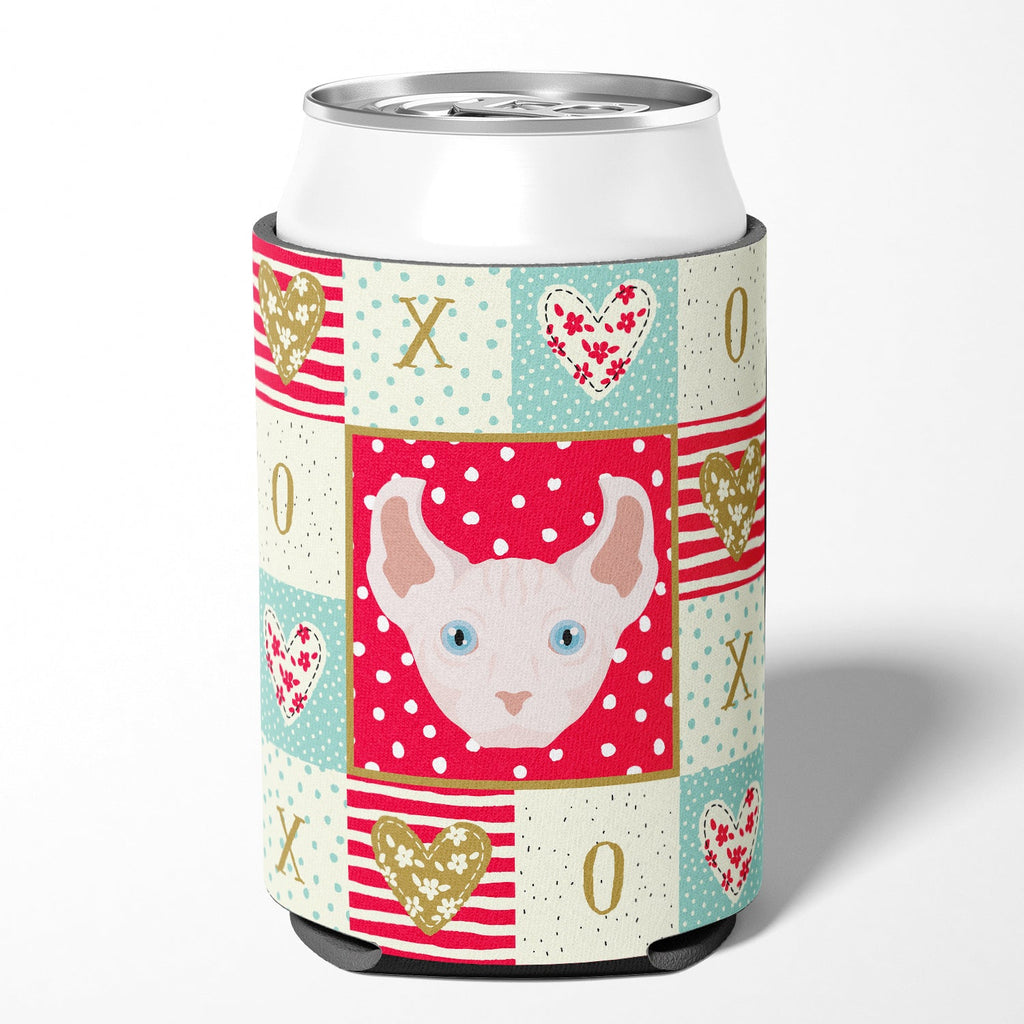 Dwelf Cat Love Can or Bottle Hugger Cooler Sleeve for Standard 12 oz Cans, Insulated Foam Beer & Soda Can Hugger Reusable