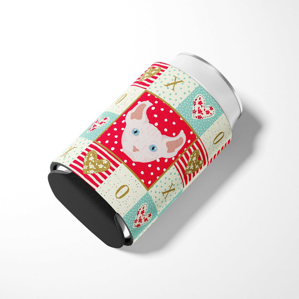 Dwelf Cat Love Can or Bottle Hugger Cooler Sleeve for Standard 12 oz Cans, Insulated Foam Beer & Soda Can Hugger Reusable