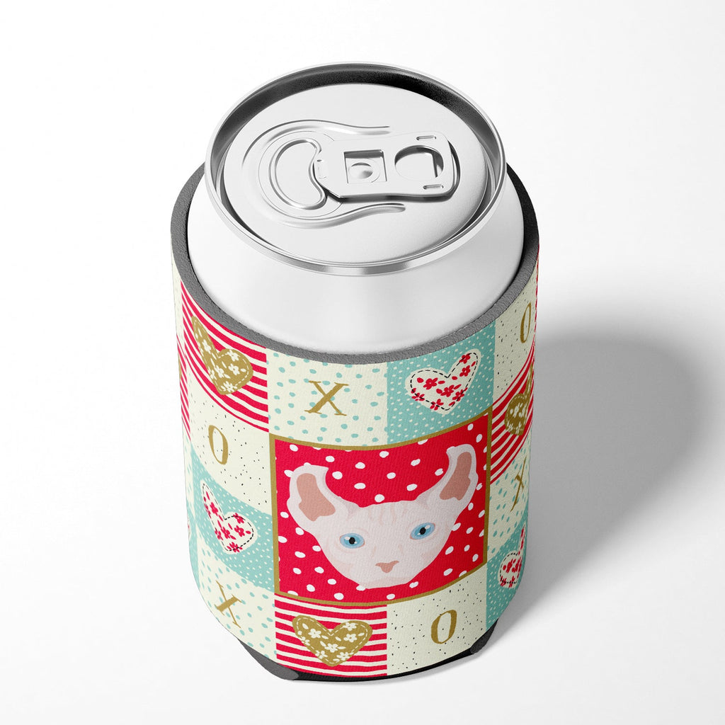 Dwelf Cat Love Can or Bottle Hugger Cooler Sleeve for Standard 12 oz Cans, Insulated Foam Beer & Soda Can Hugger Reusable