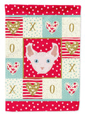 Dwelf Cat Love House Flag 28x40 Porch Sleeve Pole Decorative Outside Yard Banner Artwork Wall Hanging, Polyester