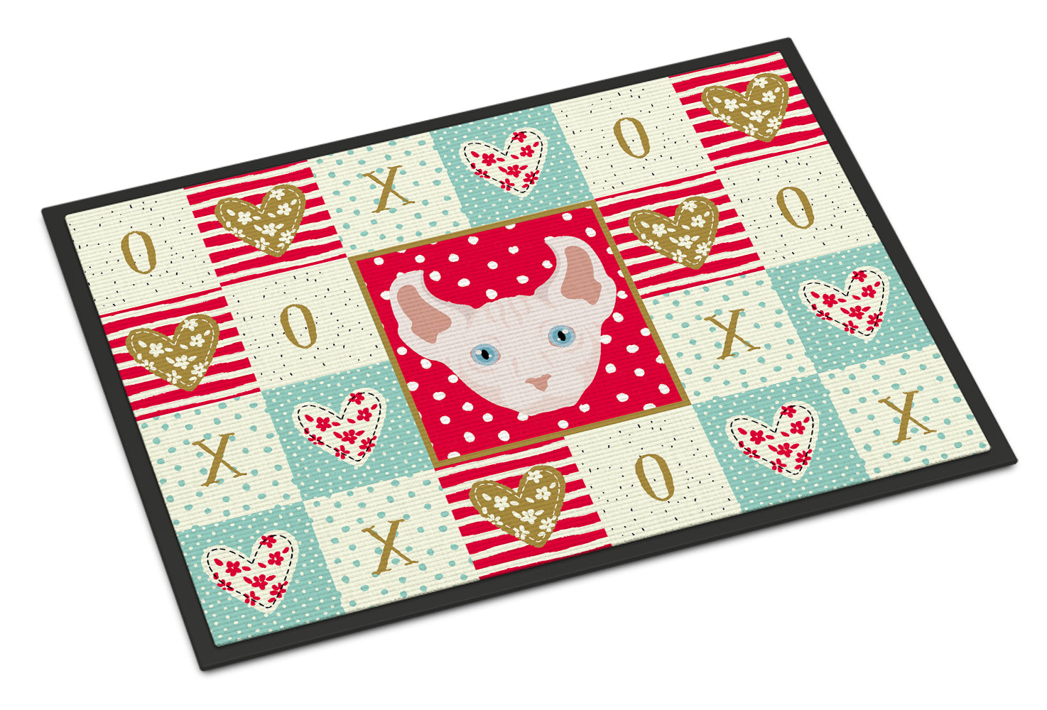 Dwelf Cat Love Doormat Indoor Outdoor 18H X 27W Front Door Mat Rugs for Entryway, Non Slip Washable