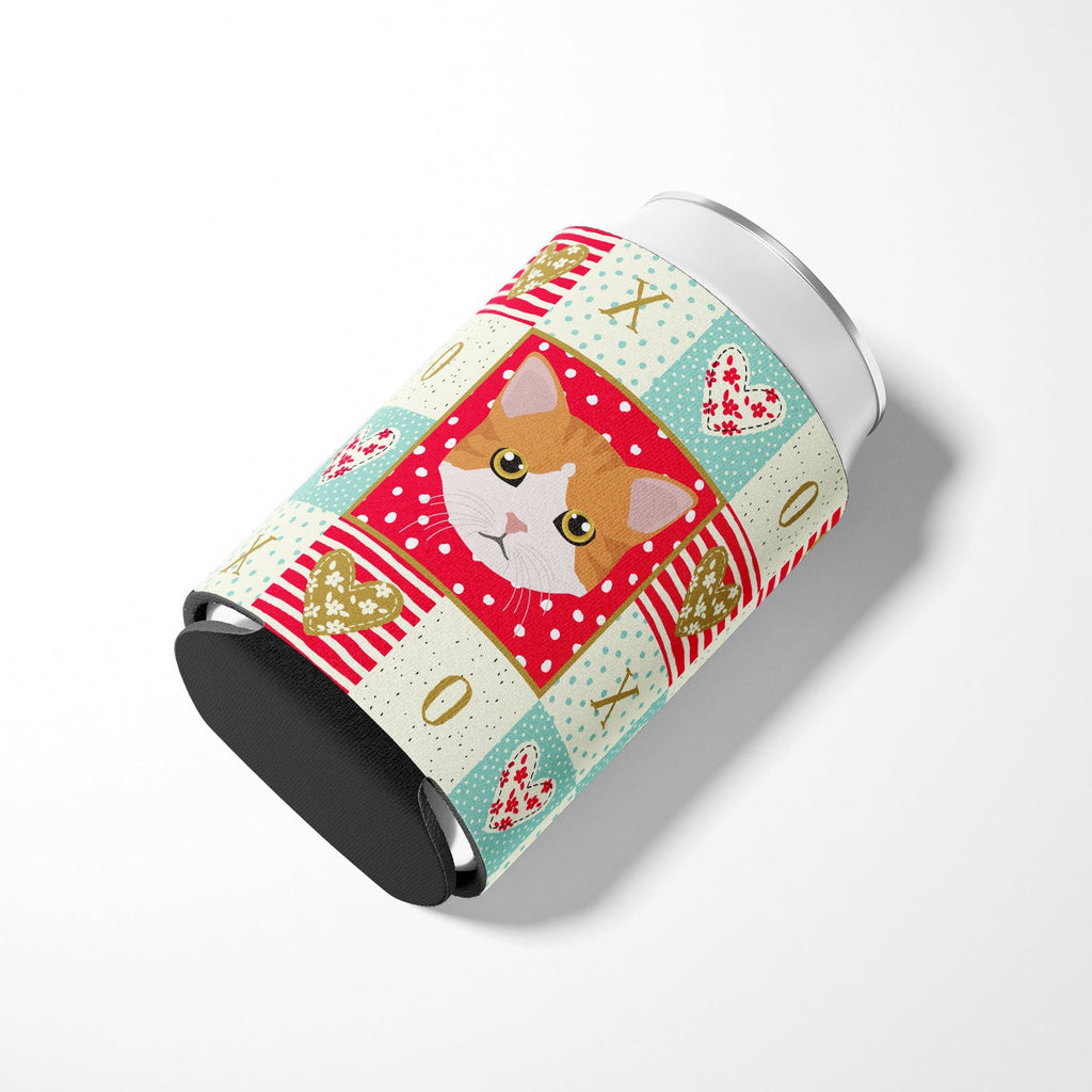 European Shorthair Cat Love Can or Bottle Hugger Cooler Sleeve for Standard 12 oz Cans, Insulated Foam Beer & Soda Can Hugger Reusable