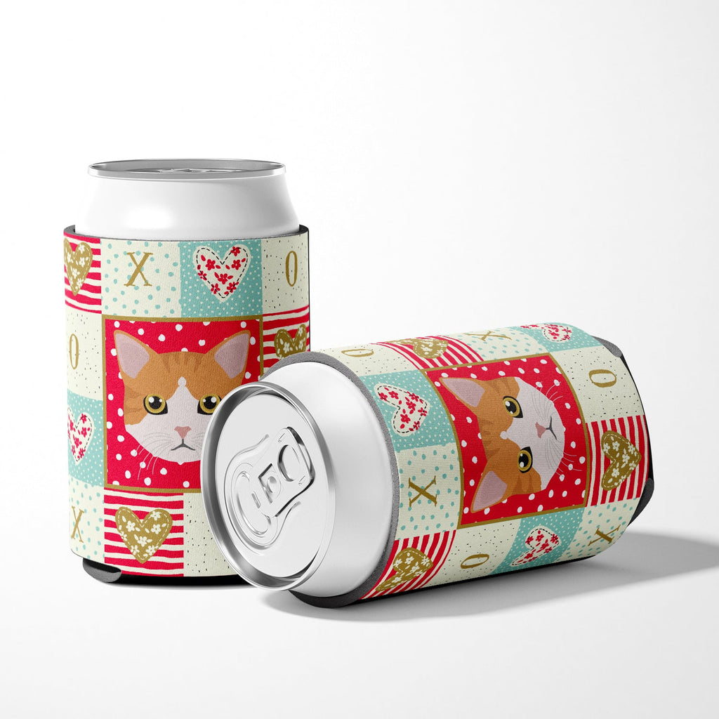 European Shorthair Cat Love Can or Bottle Hugger Cooler Sleeve for Standard 12 oz Cans, Insulated Foam Beer & Soda Can Hugger Reusable