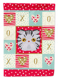 Foldex Exotic Fold Cat Love House Flag 28x40 Porch Sleeve Pole Decorative Outside Yard Banner Artwork Wall Hanging, Polyester