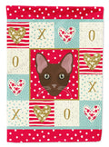 Havana Brown Cat Love House Flag 28x40 Porch Sleeve Pole Decorative Outside Yard Banner Artwork Wall Hanging, Polyester