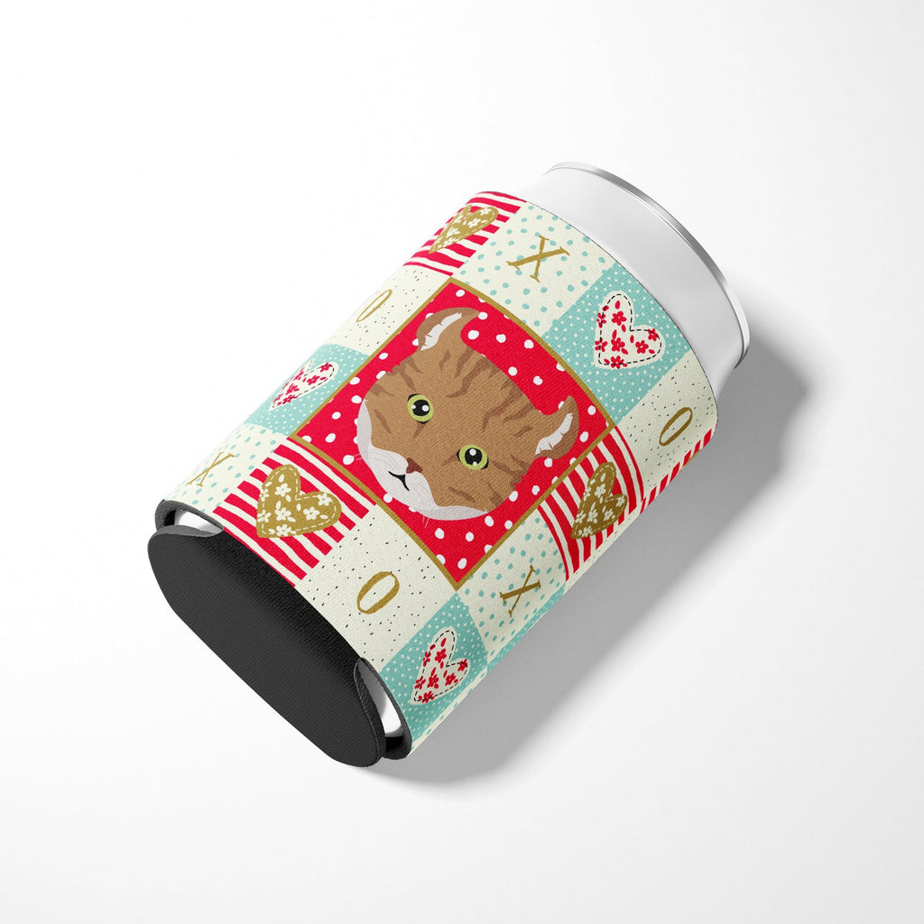 Highlander Lynx Cat Love Can or Bottle Hugger Cooler Sleeve for Standard 12 oz Cans, Insulated Foam Beer & Soda Can Hugger Reusable