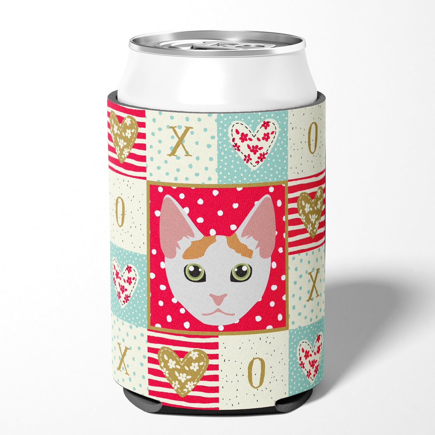 Japanese Bobtail Cat Love Can or Bottle Hugger Cooler Sleeve for Standard 12 oz Cans, Insulated Foam Beer & Soda Can Hugger Reusable
