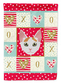 Japanese Bobtail Cat Love House Flag 28x40 Porch Sleeve Pole Decorative Outside Yard Banner Artwork Wall Hanging, Polyester