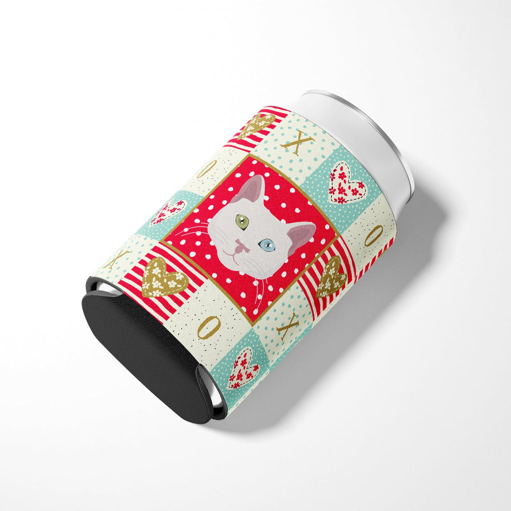 Khao Manee Cat Love Can or Bottle Hugger Cooler Sleeve for Standard 12 oz Cans, Insulated Foam Beer & Soda Can Hugger Reusable