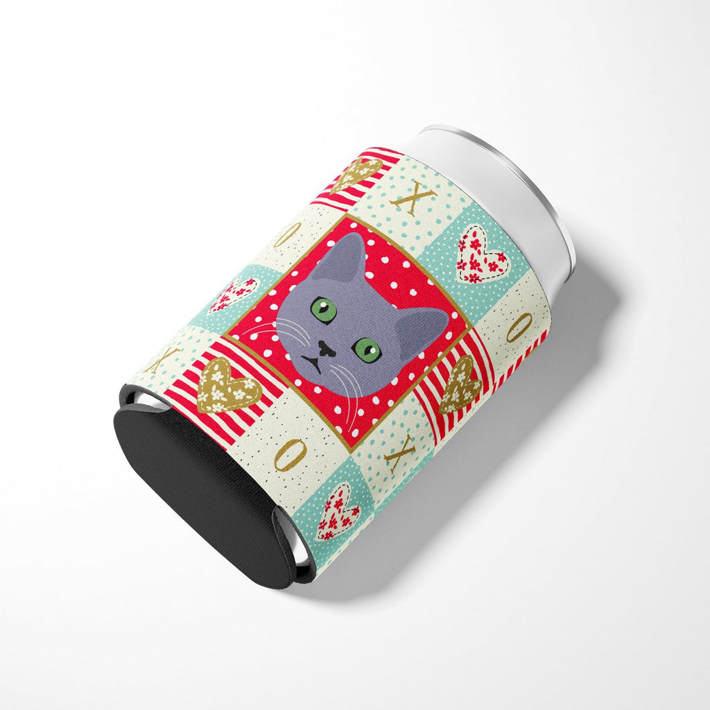 Korat Cat Love Can or Bottle Hugger Cooler Sleeve for Standard 12 oz Cans, Insulated Foam Beer & Soda Can Hugger Reusable