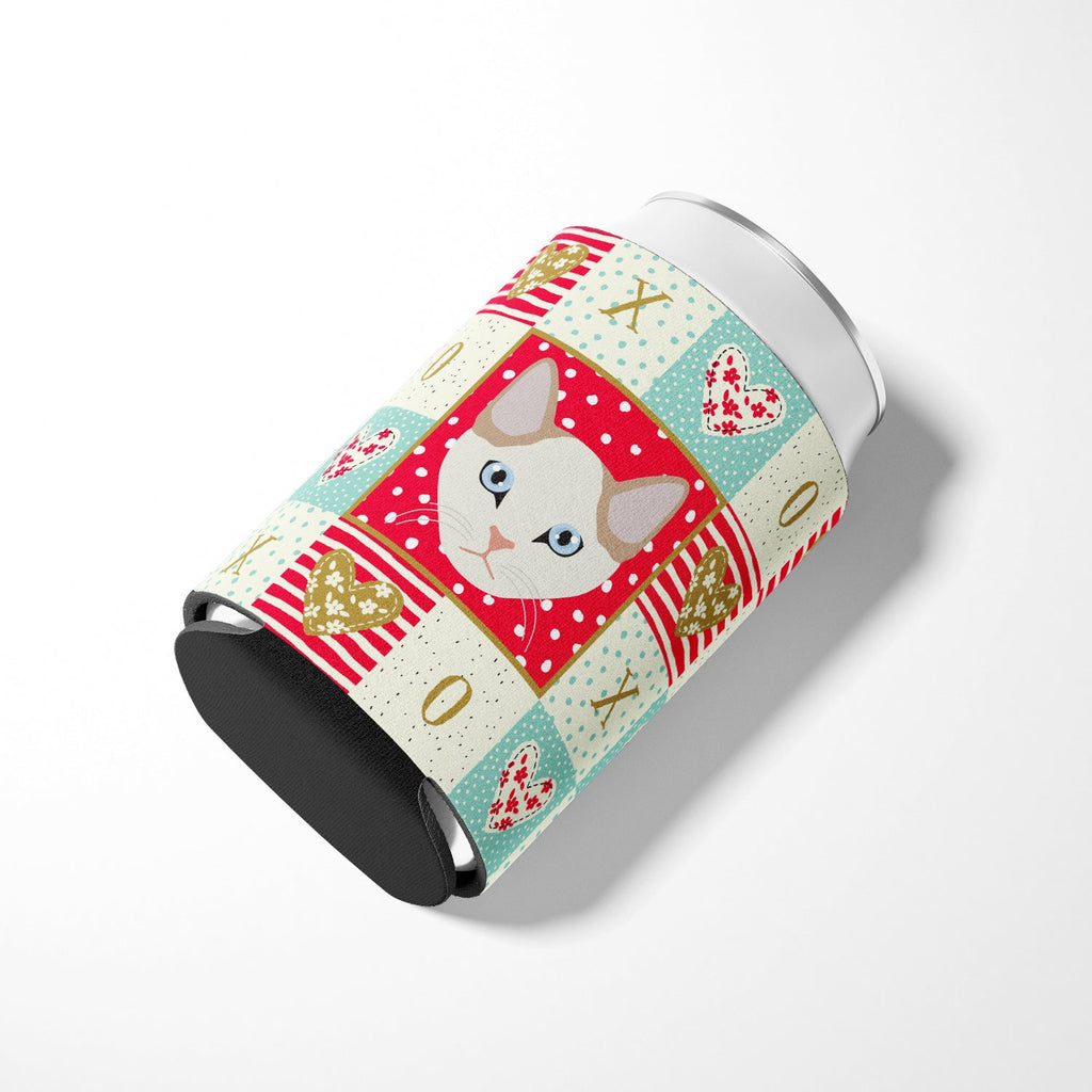 Korean Bobtail Cat Love Can or Bottle Hugger Cooler Sleeve for Standard 12 oz Cans, Insulated Foam Beer & Soda Can Hugger Reusable