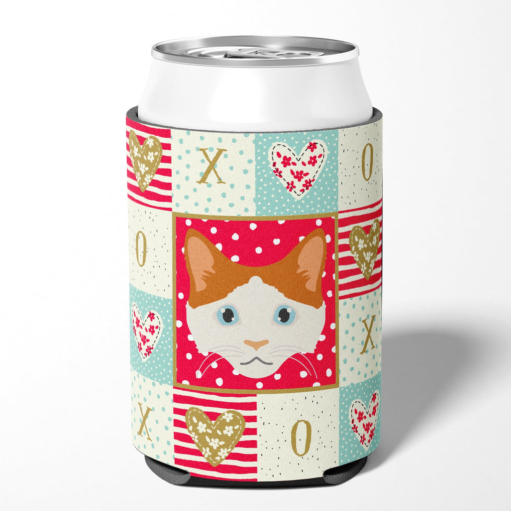La Perm Cat Love Can or Bottle Hugger Cooler Sleeve for Standard 12 oz Cans, Insulated Foam Beer & Soda Can Hugger Reusable