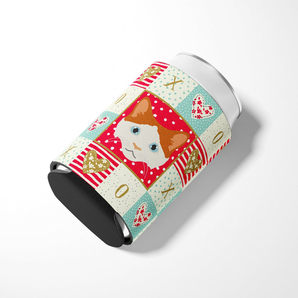La Perm Cat Love Can or Bottle Hugger Cooler Sleeve for Standard 12 oz Cans, Insulated Foam Beer & Soda Can Hugger Reusable