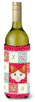 La Perm Cat Love Wine Bottle Hugger Gift Sleeve for Standard 750 ml Bottles, Insulated Reusable Also Fits Mini Shot & Pint Bottles