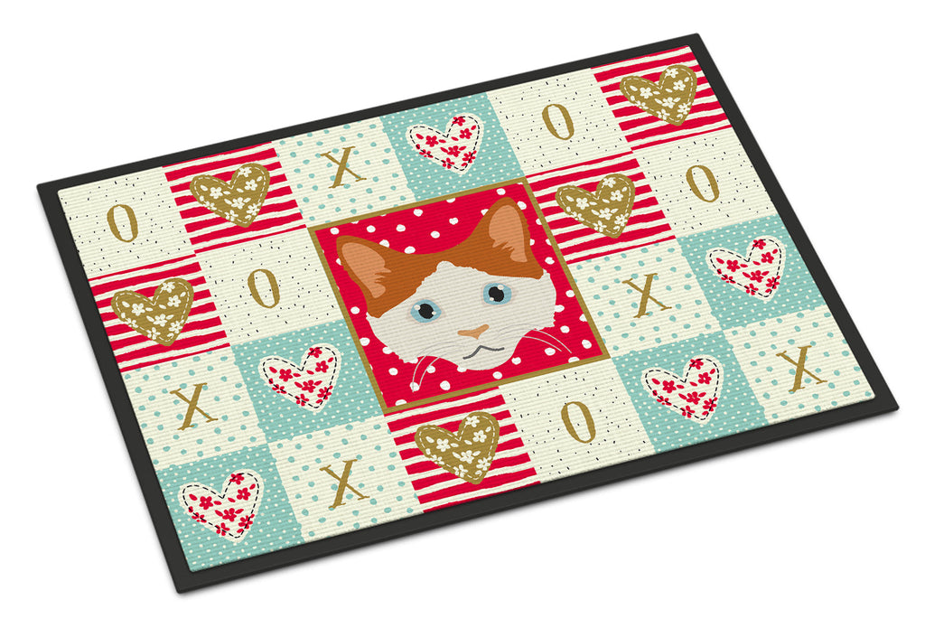 La Perm Cat Love Doormat Indoor Outdoor 18H X 27W Front Door Mat Rugs for Entryway, Non Slip Washable