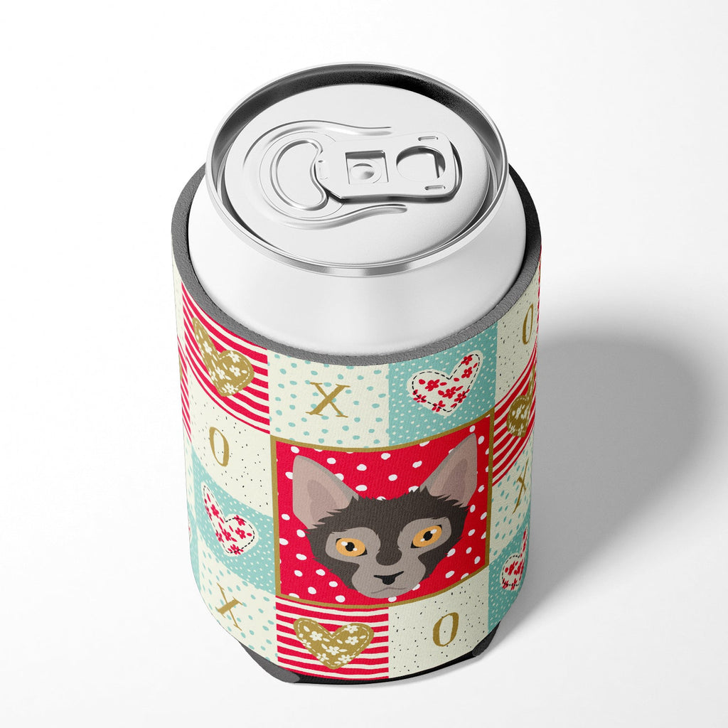 Lykoi Cat Love Can or Bottle Hugger Cooler Sleeve for Standard 12 oz Cans, Insulated Foam Beer & Soda Can Hugger Reusable