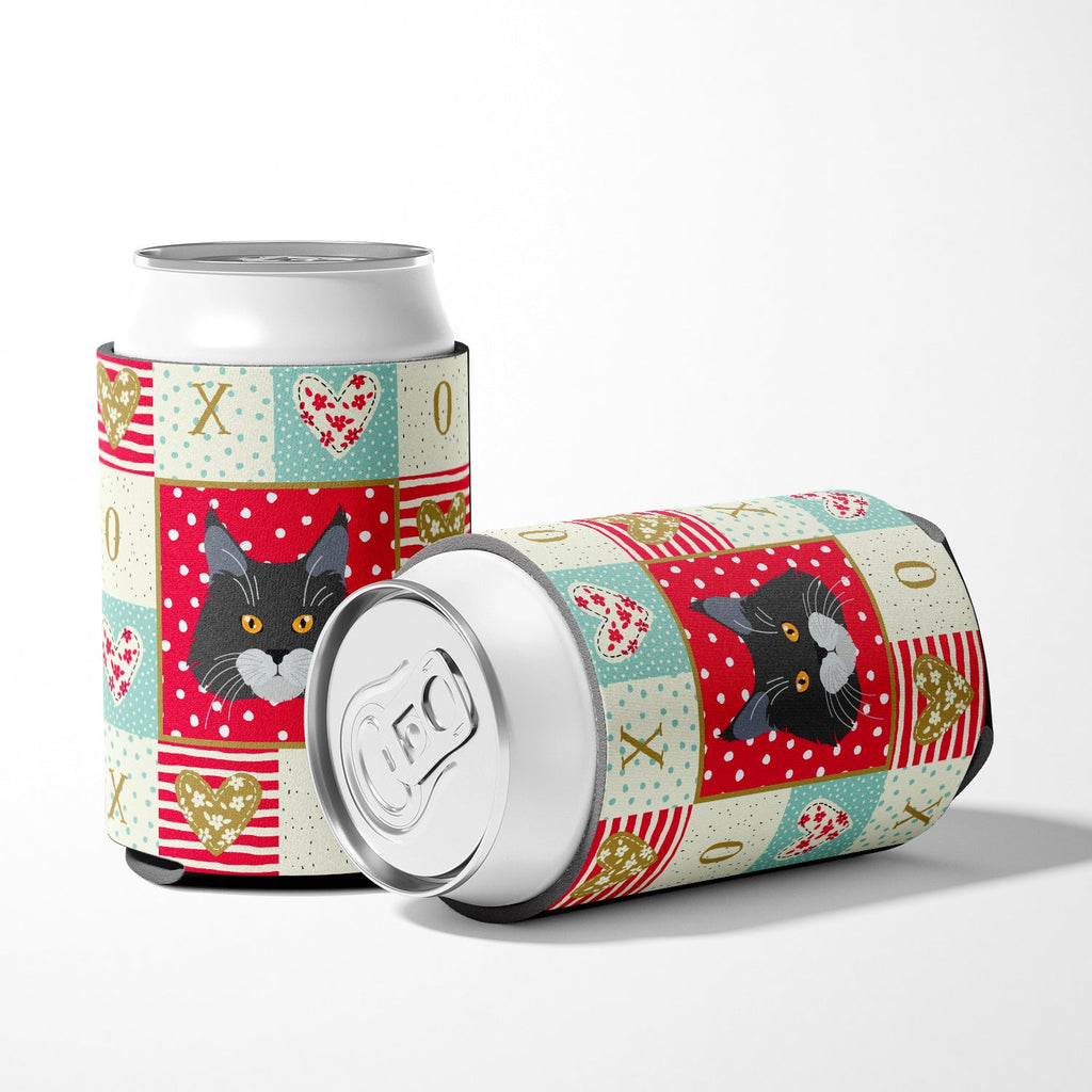 Maine Coon Cat Love Can or Bottle Hugger Cooler Sleeve for Standard 12 oz Cans, Insulated Foam Beer & Soda Can Hugger Reusable
