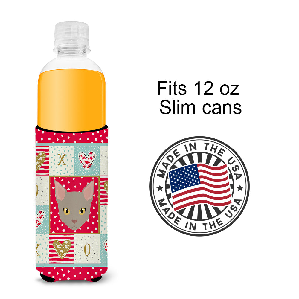 Malayan Cat Love Slim Can Hugger , Insulated Foam Hugger for 12 oz Slim Cans, Beer Bottles & Water Bottles, Printed in USA