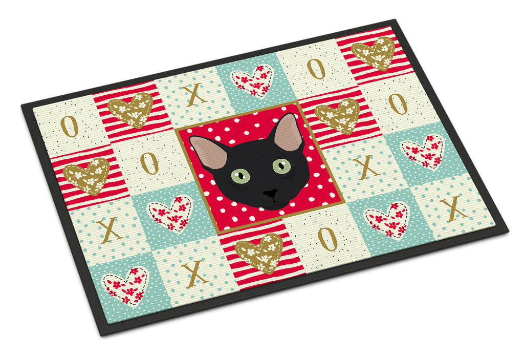 Mandalay Cat Love Doormat Indoor Outdoor 18H X 27W Front Door Mat Rugs for Entryway, Non Slip Washable