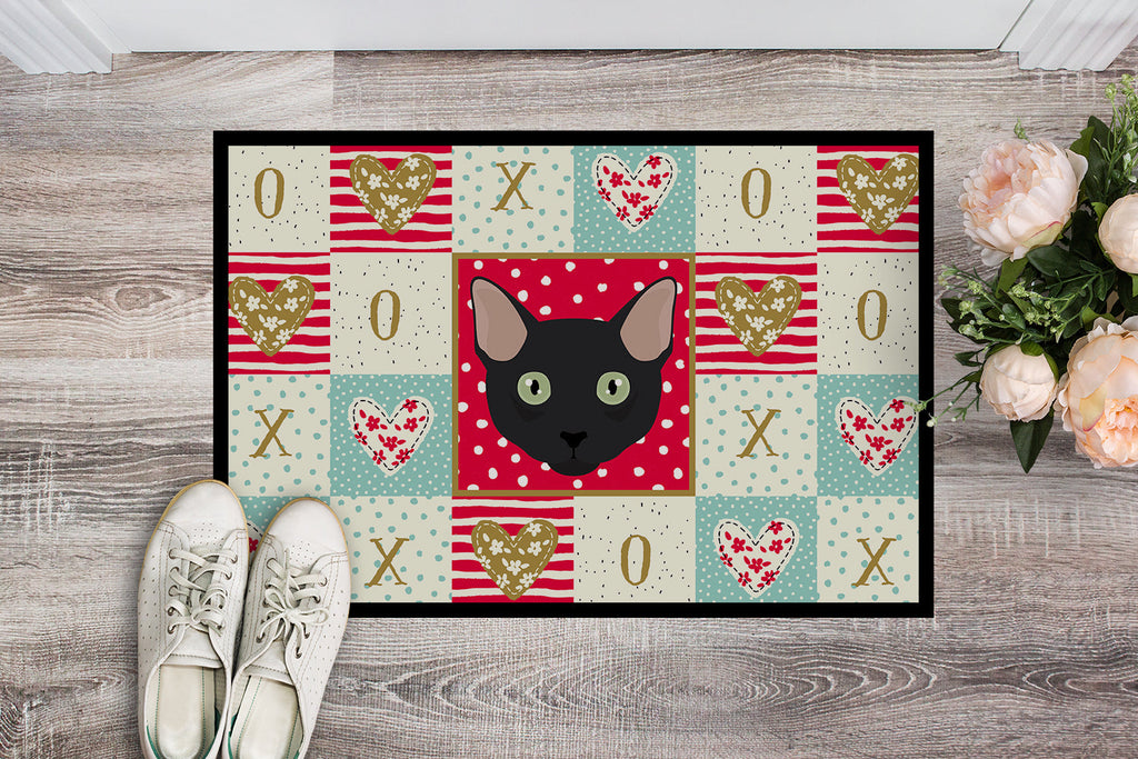 Mandalay Cat Love Doormat Indoor Outdoor 18H X 27W Front Door Mat Rugs for Entryway, Non Slip Washable