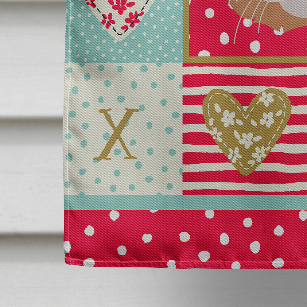 Manx Cat Love House Flag 28x40 Porch Sleeve Pole Decorative Outside Yard Banner Artwork Wall Hanging, Polyester