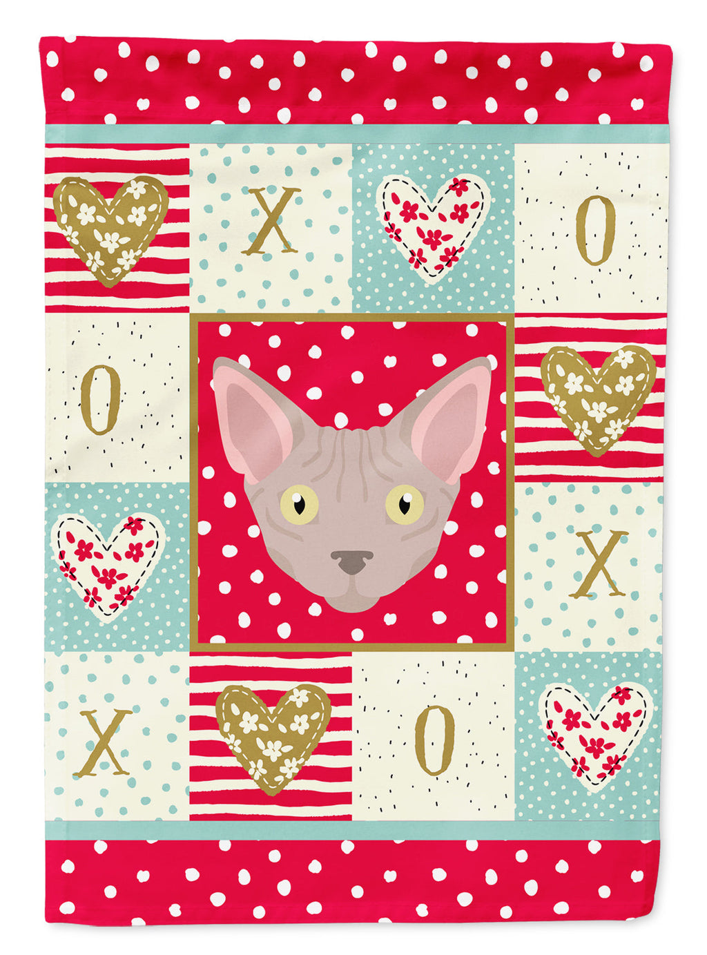 Minskin Cat Love House Flag 28x40 Porch Sleeve Pole Decorative Outside Yard Banner Artwork Wall Hanging, Polyester