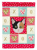 Munchkin Cat Love House Flag 28x40 Porch Sleeve Pole Decorative Outside Yard Banner Artwork Wall Hanging, Polyester