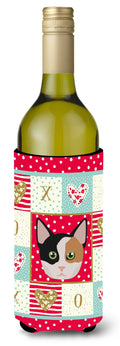 Munchkin Cat Love Wine Bottle Hugger Gift Sleeve for Standard 750 ml Bottles, Insulated Reusable Also Fits Mini Shot & Pint Bottles
