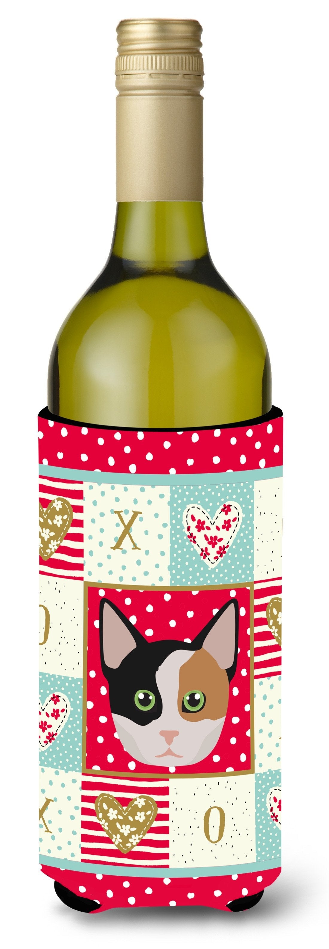 Munchkin Cat Love Wine Bottle Hugger Gift Sleeve for Standard 750 ml Bottles, Insulated Reusable Also Fits Mini Shot & Pint Bottles