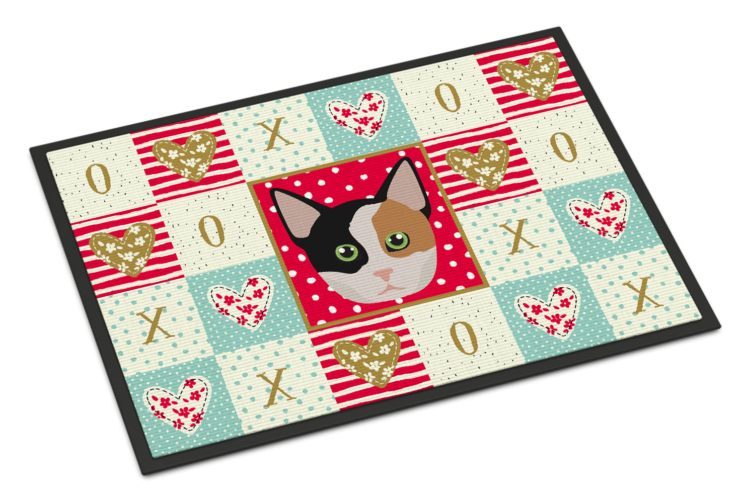 Munchkin Cat Love Doormat Indoor Outdoor 18H X 27W Front Door Mat Rugs for Entryway, Non Slip Washable
