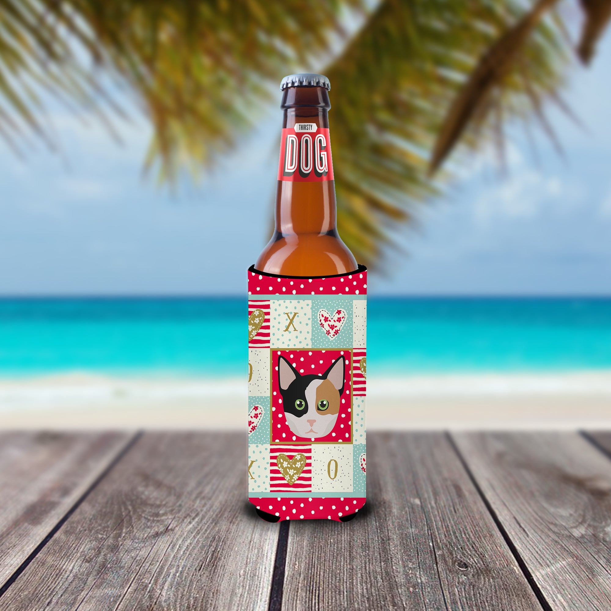 Munchkin Cat Love Slim Can Hugger , Insulated Foam Hugger for 12 oz Slim Cans, Beer Bottles & Water Bottles, Printed in USA