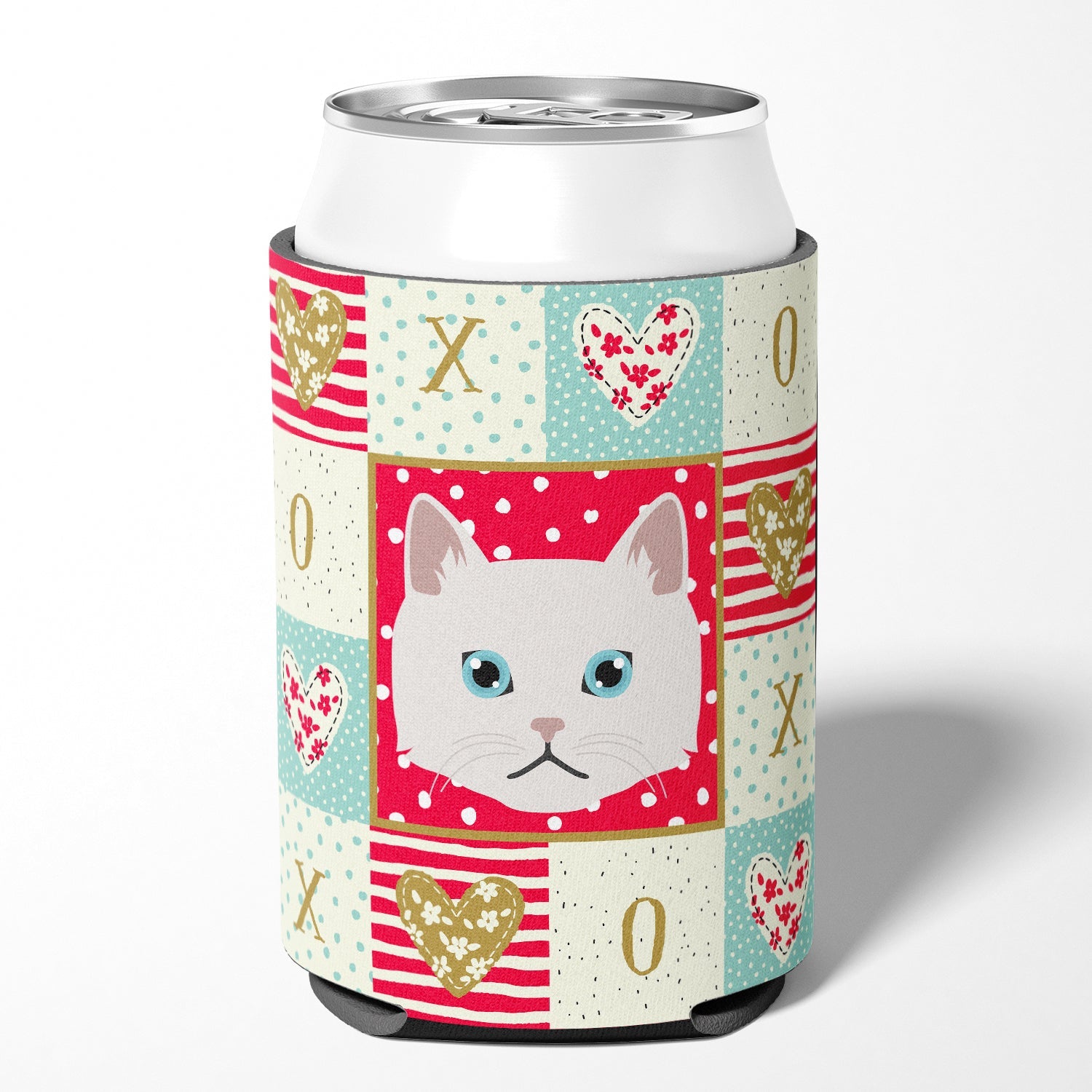 Napoleon Cat Love Can or Bottle Hugger Cooler Sleeve for Standard 12 oz Cans, Insulated Foam Beer & Soda Can Hugger Reusable