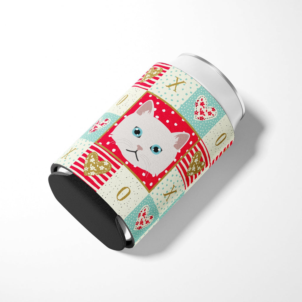 Napoleon Cat Love Can or Bottle Hugger Cooler Sleeve for Standard 12 oz Cans, Insulated Foam Beer & Soda Can Hugger Reusable
