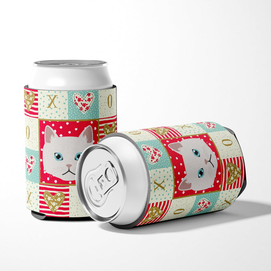 Napoleon Cat Love Can or Bottle Hugger Cooler Sleeve for Standard 12 oz Cans, Insulated Foam Beer & Soda Can Hugger Reusable