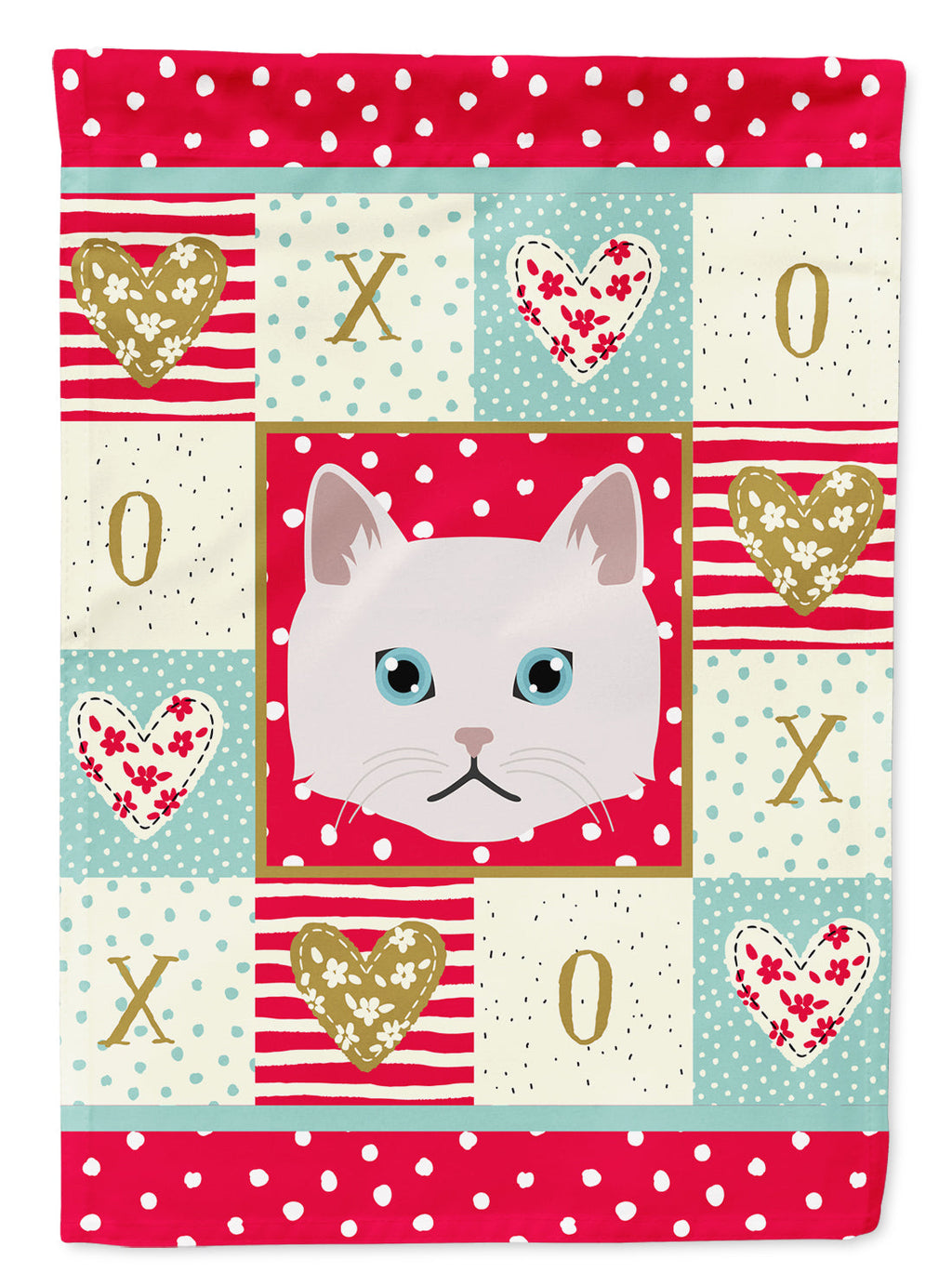 Napoleon Cat Love House Flag 28x40 Porch Sleeve Pole Decorative Outside Yard Banner Artwork Wall Hanging, Polyester