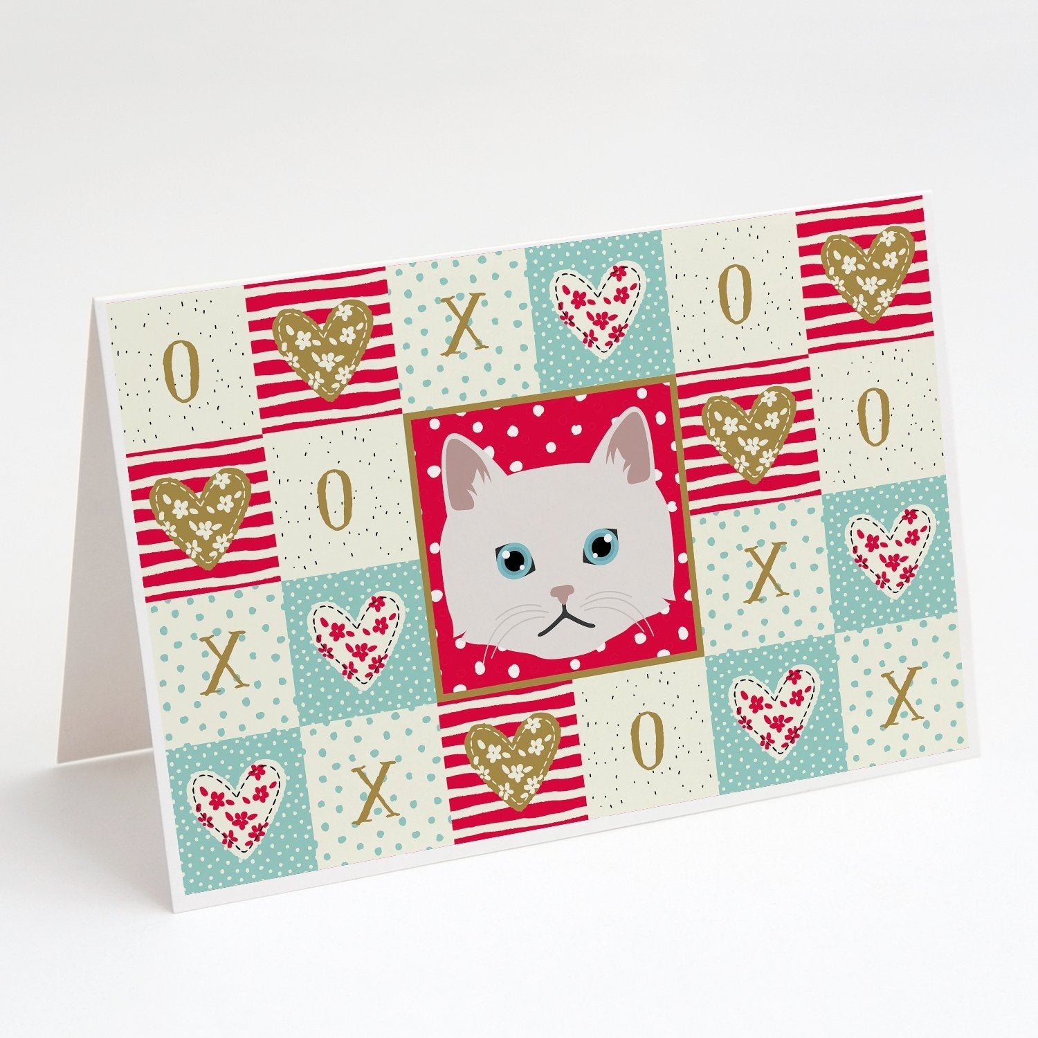 Napoleon Cat Love Greeting Cards Pack of 8 Blank Cards with Envelopes Whimsical A7 Size 5x7