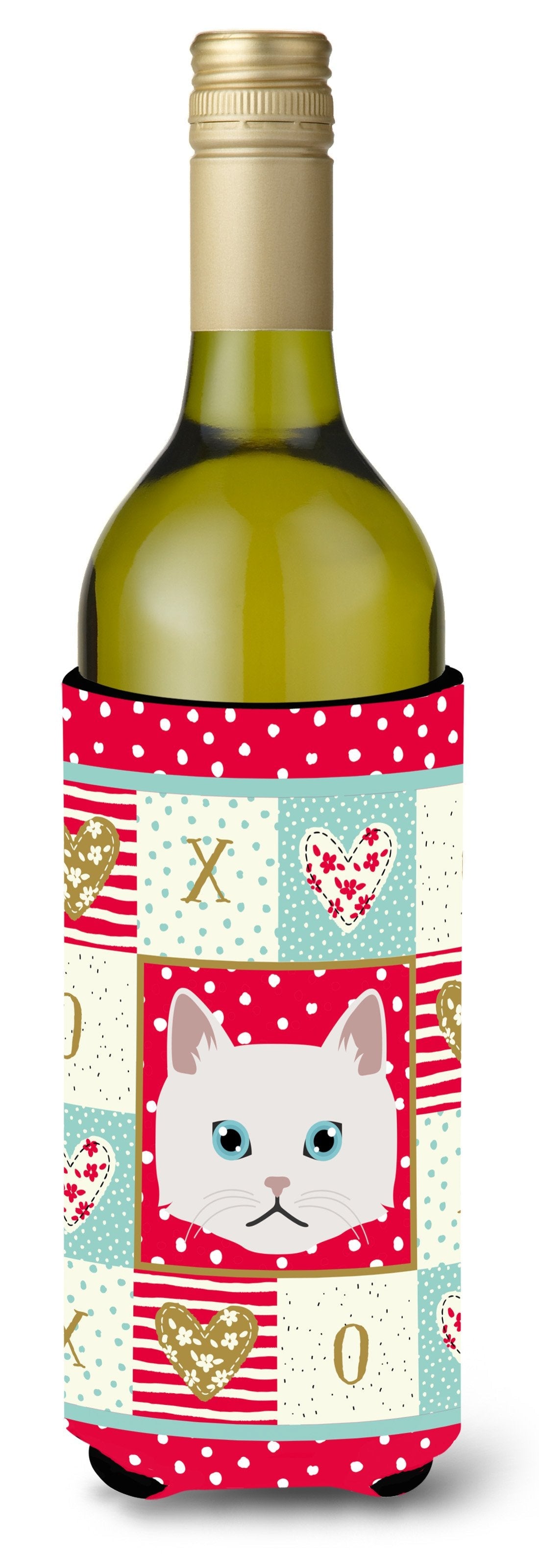 Napoleon Cat Love Wine Bottle Hugger Gift Sleeve for Standard 750 ml Bottles, Insulated Reusable Also Fits Mini Shot & Pint Bottles