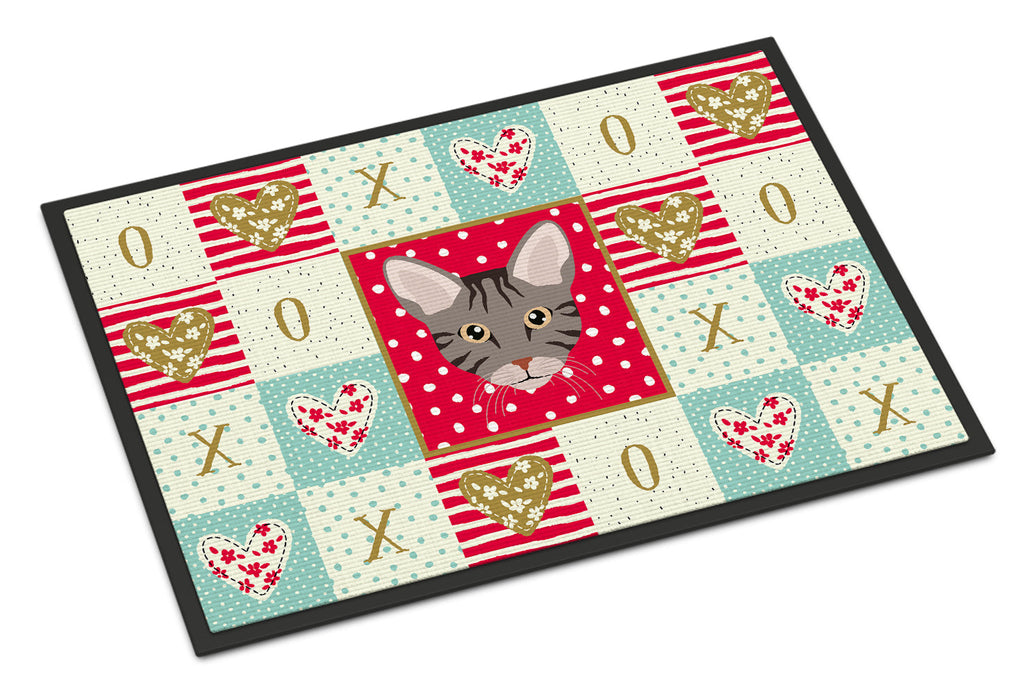 Ocicat Cat Love Doormat Indoor Outdoor 24H X 36W Front Door Mat Rugs for Entryway, Non Slip Washable Low Pile,