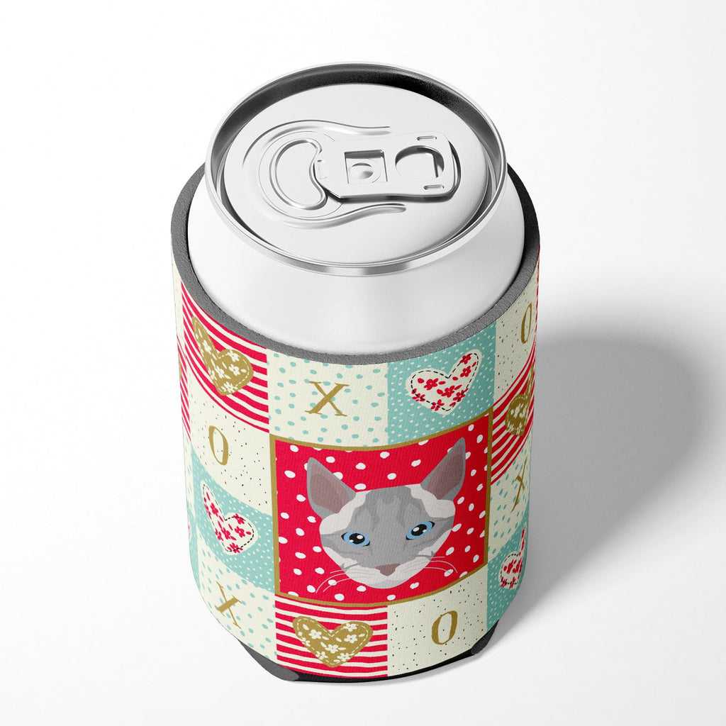 Ojos Azules Cat Love Can or Bottle Hugger Cooler Sleeve for Standard 12 oz Cans, Insulated Foam Beer & Soda Can Hugger Reusable